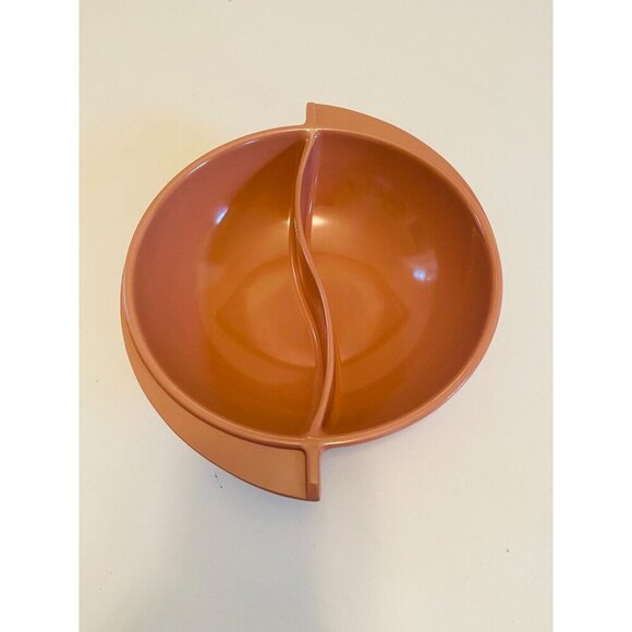 Vintage Boonton Pink Divided Serving Bowl, Melmac Vegetable Serving Bowl, Boonto - Picture 2 of 8